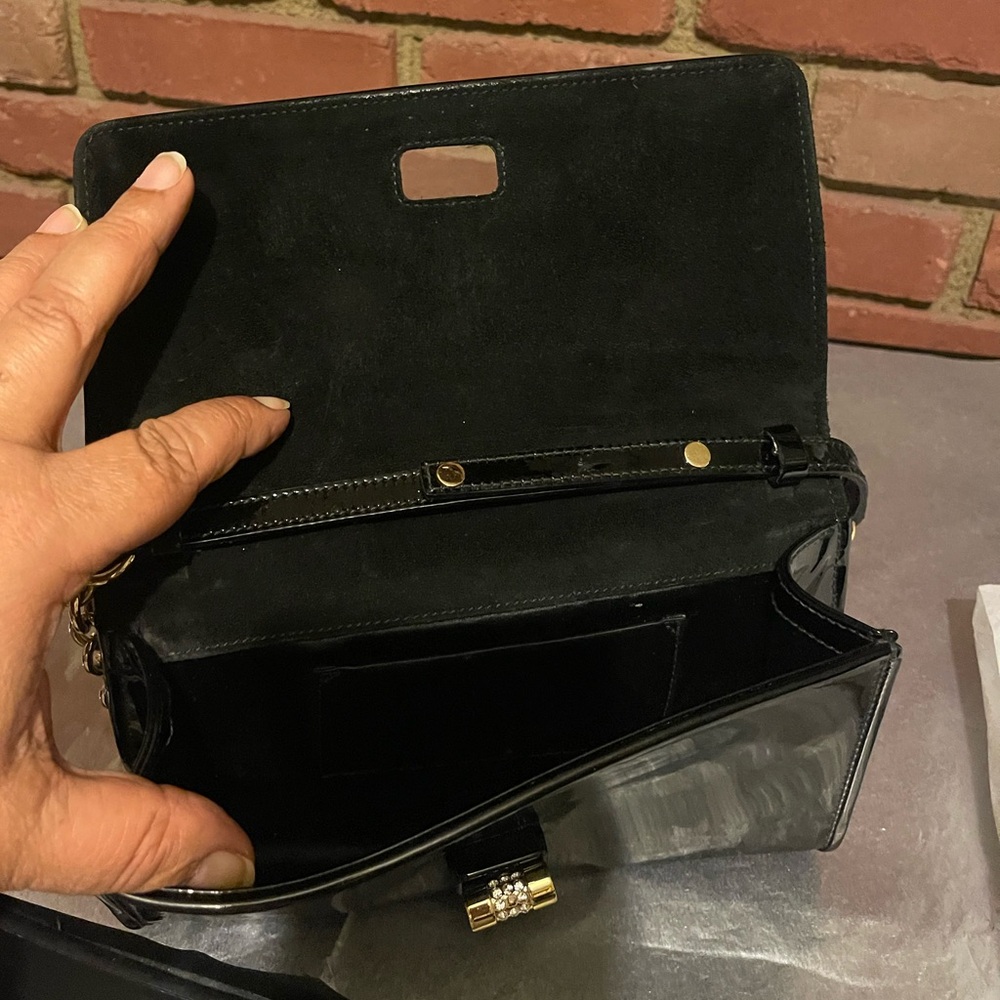 🔥YSL🔥 Saint Laurent 🔥Rive Gauche 🔥Black Patent Shoulder Bag🔥 - Picture 5 of 14